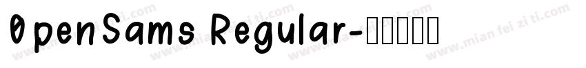 0penSams Regular字体转换